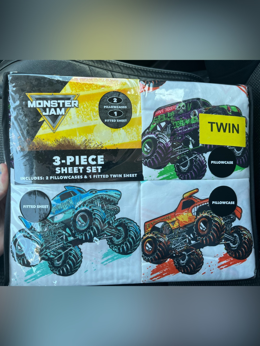 Monster jam 3 piece sheet set